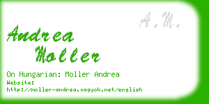 andrea moller business card